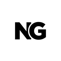 Letter N and G, NG logo design template. Minimal monogram initial based logotype.