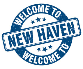 Welcome to New Haven stamp. New Haven round sign