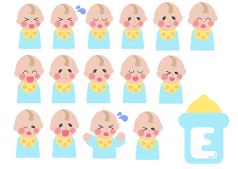 赤ちゃん表情差分素材集