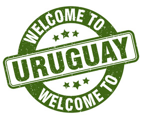 Welcome to Uruguay stamp. Uruguay round sign