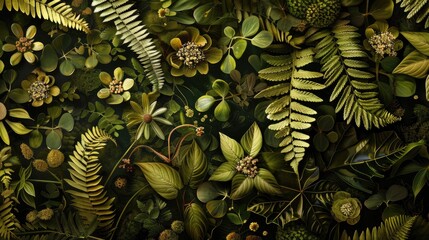 An enchanting zoom in on detailed plant features revealing the beautiful designs and textures of the natural world