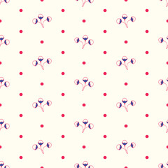 Vector off-white seamless pattern background: Crownberry Dirndl Apron.