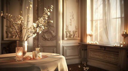 Soft, romantic glow and delicate textures create an intimate, ethereal atmosphere