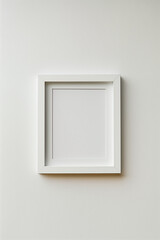 A white frame with a white picture inside