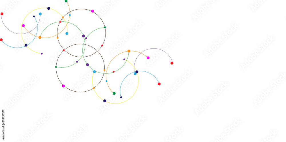 Poster Vectors Big data visualization, Plexus circles connection for global communication, science and technology background design.