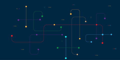 Vectors Digital technology concept with integrated circuit, Digital Abstract background.