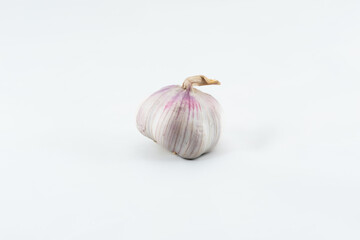 Garlic isolated on white, with space for text. suitable for cookbook and foodblogs.