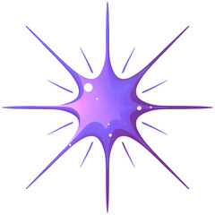 Obraz premium Violet star in open cosmos