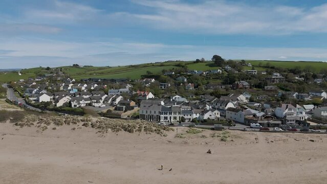 Ascending over Instow in Devon