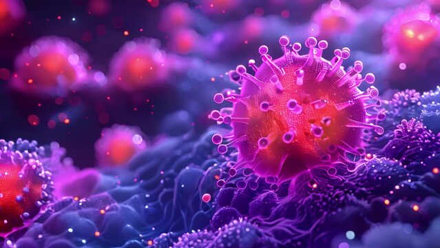 Close-up macro photos unveil human viruses, aiding research and medical diagnostics