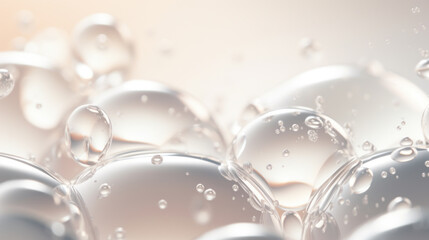 Air bubbles or liquid drops or dew drops.