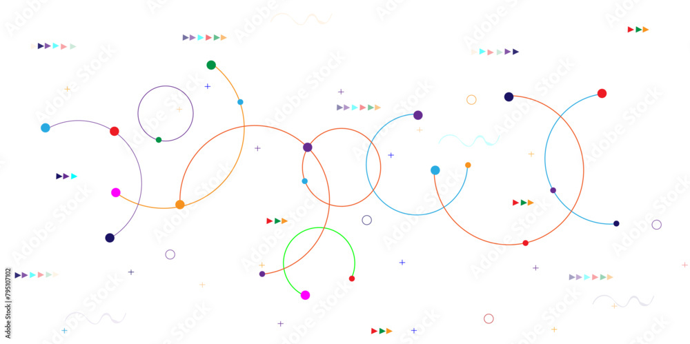 Poster Vectors Big data visualization, Plexus circles connection for global communication, science and technology background design.