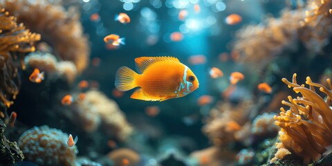 tropical coral reef fish under water world, Generative Ai