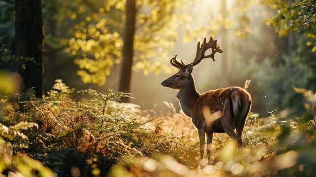 Balder in the wild nature. Copy Space