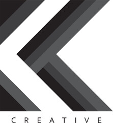 K letter creative logo design