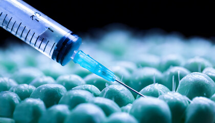 Close Up of Syringe With Needle. Generative AI