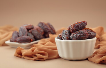 Dates on a beige background.