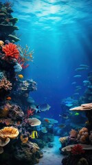 Underwater fish aquarium outdoors