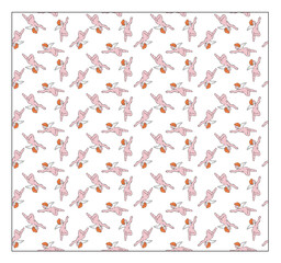 Cute flying characters with wings, Hand drawn Valentine's Day Vector illustration