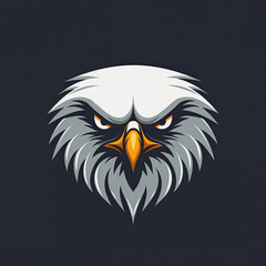 Fierce eagle logo on dark background