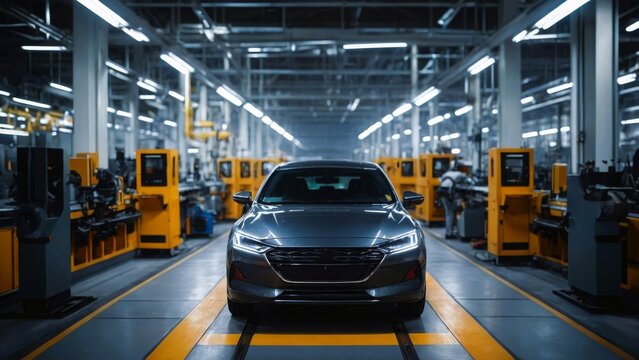 自動車の製造工場,Generative AI AI画像