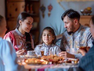 Family Gathering in Prayer - Moments of Unity and Faith - Heartwarming Family Praying Together.