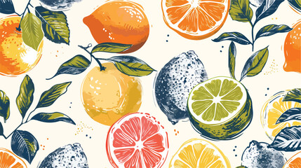 Sale vector illustration with hand drawn lemons limes