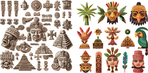 Maya or indian traditional signs and symbols