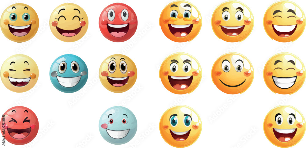 Sticker Fun smile emoticons faces