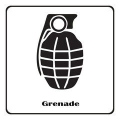 hand grenade icon vector illustration