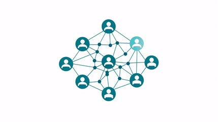 a network of people connected to each other