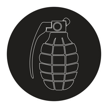 recommend clip art: hand grenade icon vector illustration