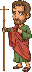 Cartoon philip the apostle vector illustration