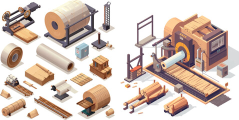 Paper production process. Making papers products