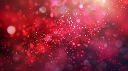A vibrant burst of crimson particles dancing against a blurred background, evoking a sense of energy and passion.