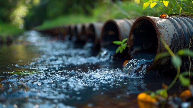 Water pollution caused by rusty pipes