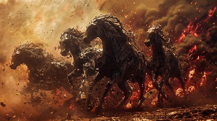 The Four Horsemen of the Apocalypse
 - obrazy, fototapety, plakaty