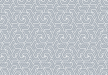 Abstract geometric pattern with stripes, lines. Seamless vector background. White and gray ornament. Simple lattice graphic design