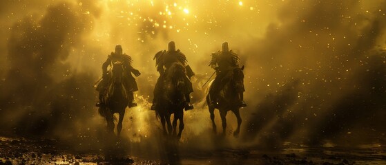 Obraz na płótnie Canvas The Four Horsemen of the Apocalypse 