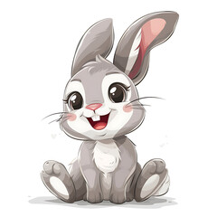 a cartoon rabbit with a big smile on its face