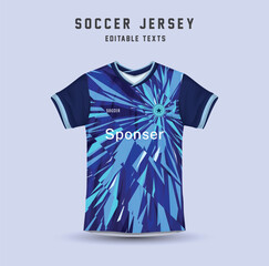 Sportswear athletic jersey textures professional football shirt template.