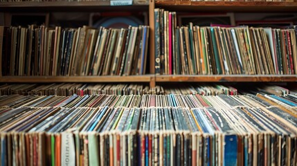 Classic vinyl, retro record collections and vintage album covers