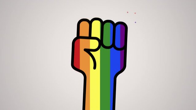 Mano de Orgullo LGBT+ D&iacute;a Internacional contra la Homofobia, la Transfobia y la Bifobia. Versi&oacute;n 1
