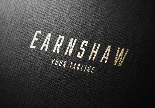 Gold Foil Logo Mockup Template Texture Paper Branding Brand Identity Effect
