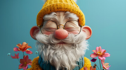 3d cartoonish happy retirement lifestyle illustration