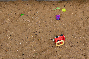 Children playground. Sandbox. Children's games and entertainment. 