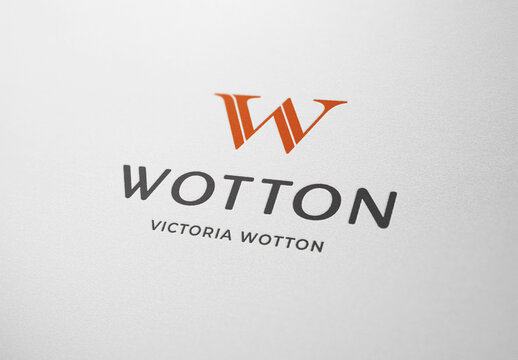 Clean Minimal Pressed Debossed Embossed Logo Mockup Template Texture Paper Branding Brand Identity Effect