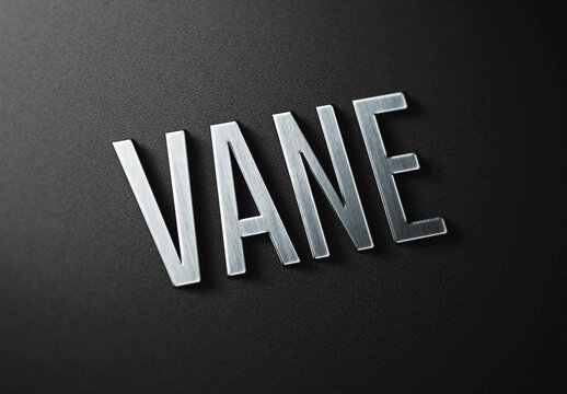 3D Metal Silver Logo Mockup Template Texture Paper Branding Brand Identity Effect