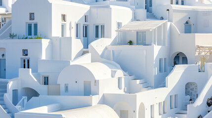 White architecture in Santorini island Greece.