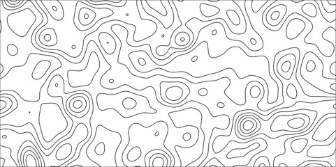 Contour map background. Geography scheme and terrain. Topography grid map. Stylized topographic contour map. Geographic line mountain relief. Abstract lines or wavy backdrop background.